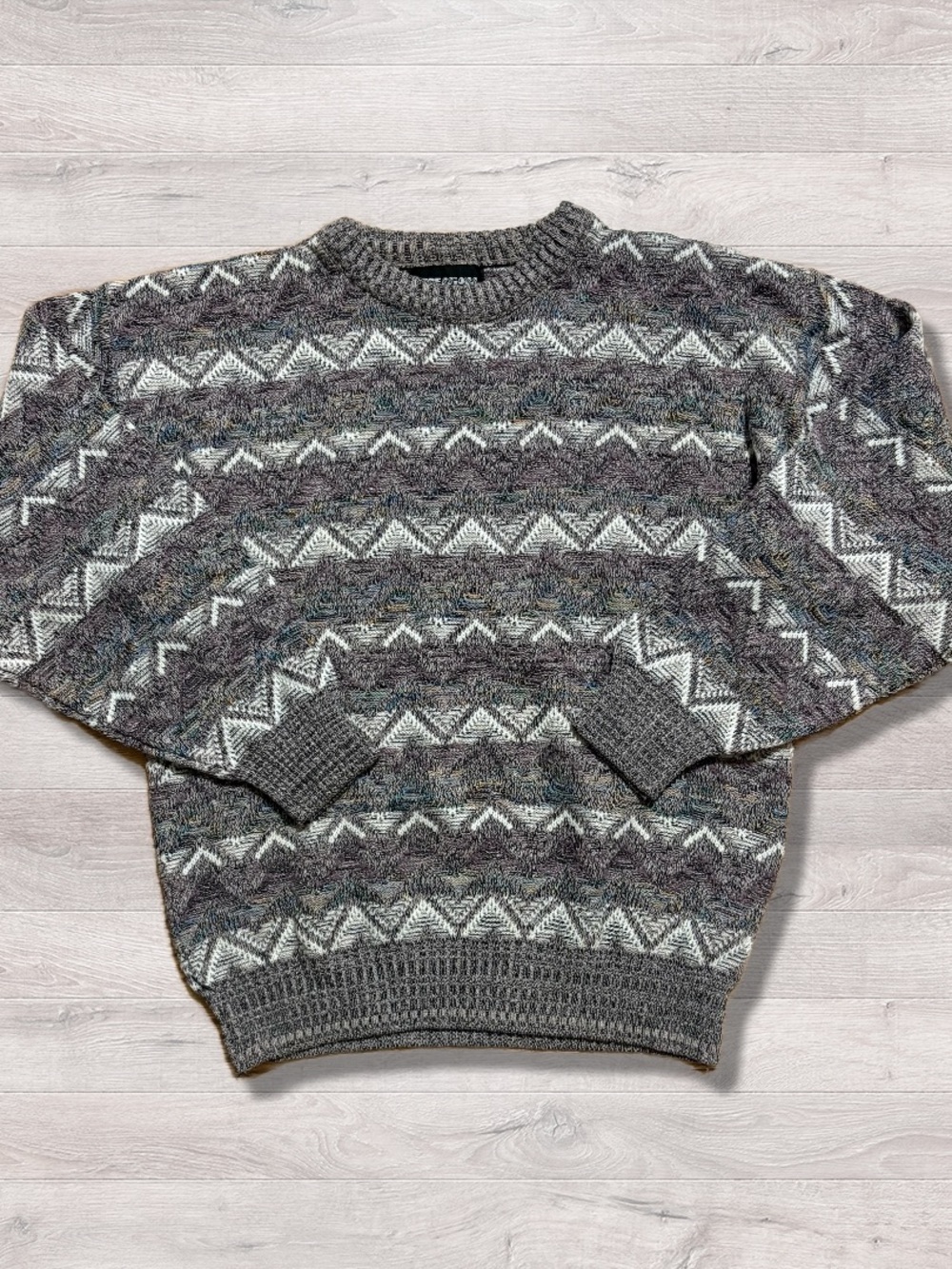 Vintage 1990s Expressions International Men’s Knit Grandpa Sweater Medium Fall